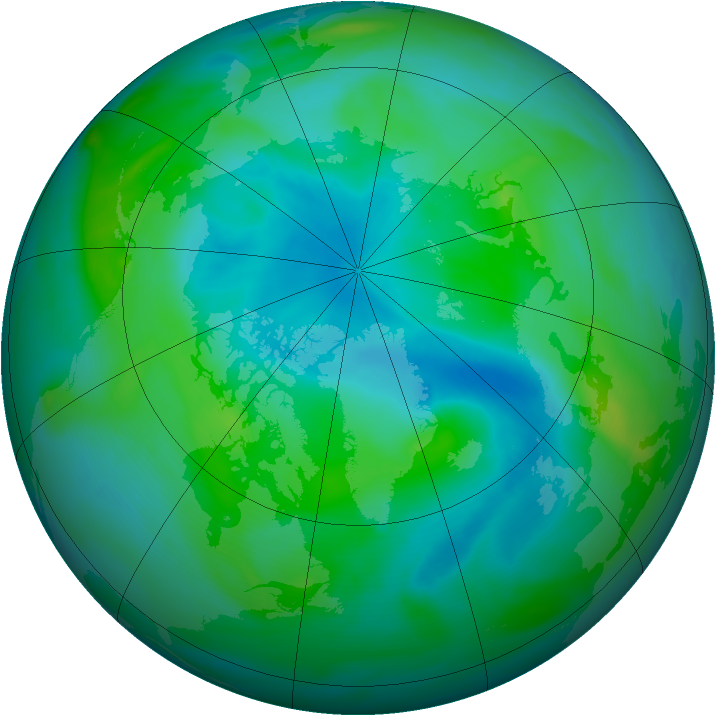 Arctic ozone map for 04 September 2007